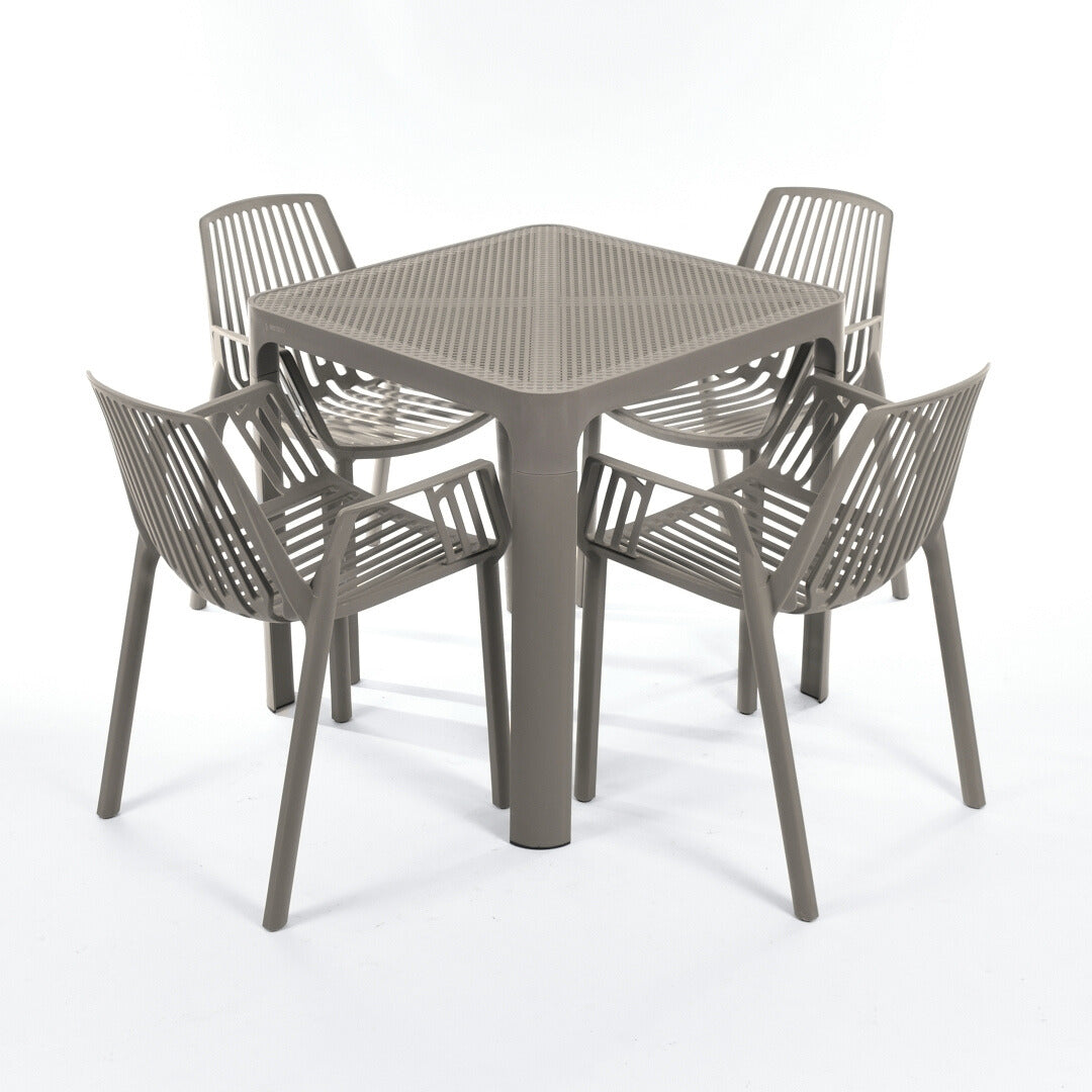 Line Set 2 (4 Line Chairs + 1 Dot Standard Table)