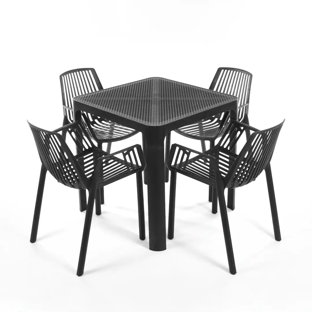 Line Set 2 (4 Line Chairs + 1 Dot Standard Table)