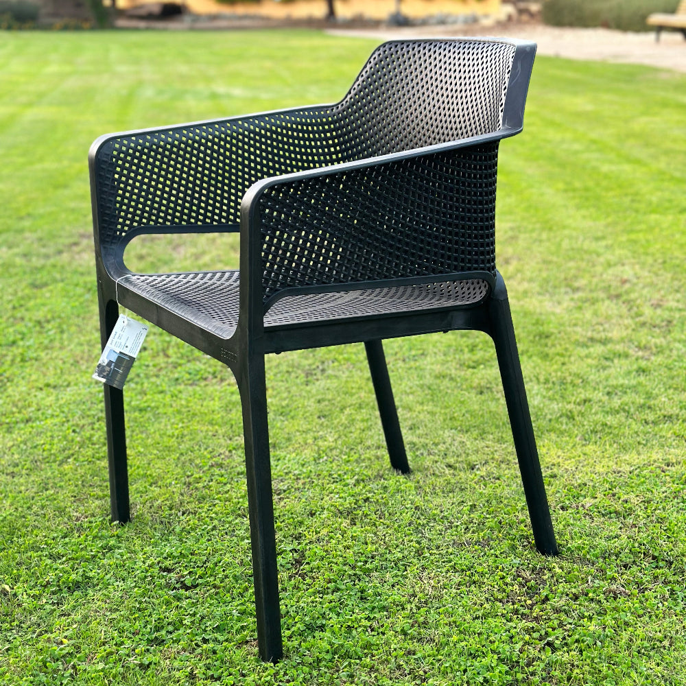 Black Dot Chair for Outdoor Furniture – Modern plastic chair that complements outdoor furniture sets