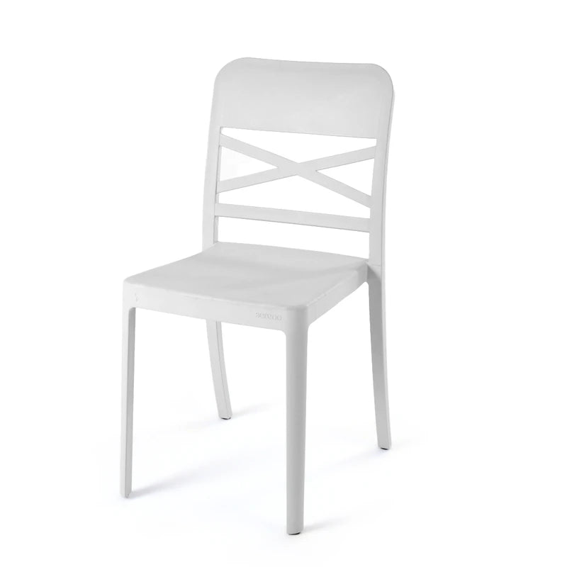 White Flexi-X Chair for Outdoor Furniture – Elegant and functional plastic chair for garden seating