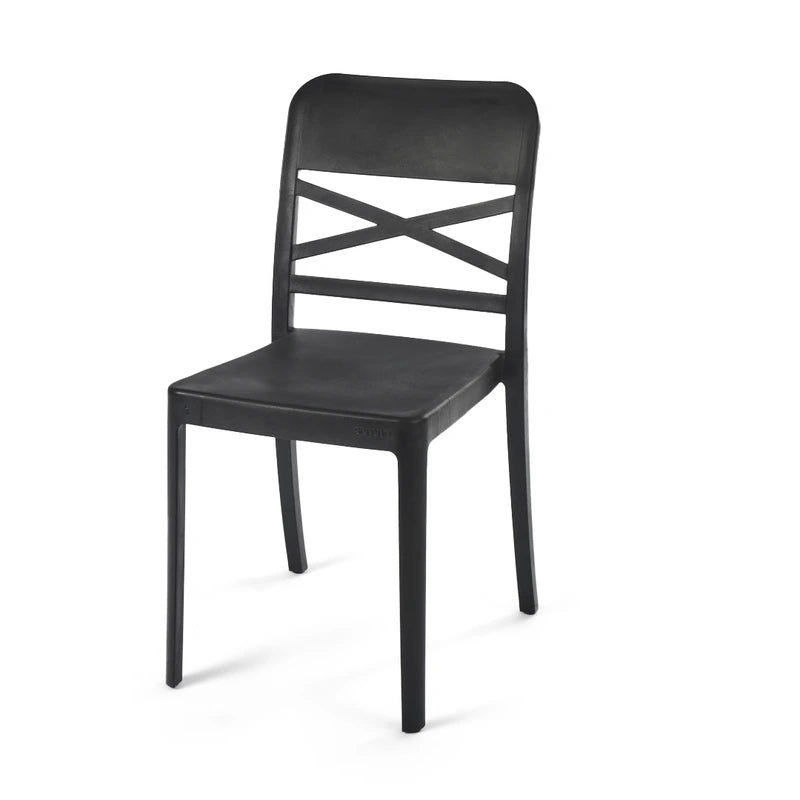 Black Flexi-X Chair for Outdoor Furniture – Elegant and functional plastic chair for garden seating