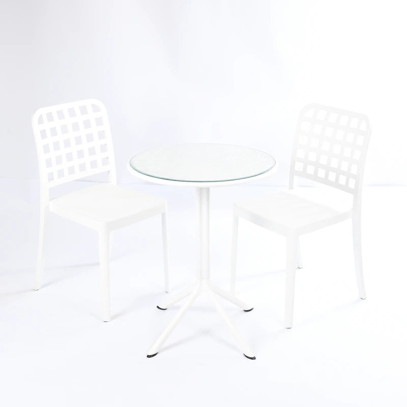 Flexi Chair Set 3 (2 Flexi- Chairs + Dot Round Table 60)