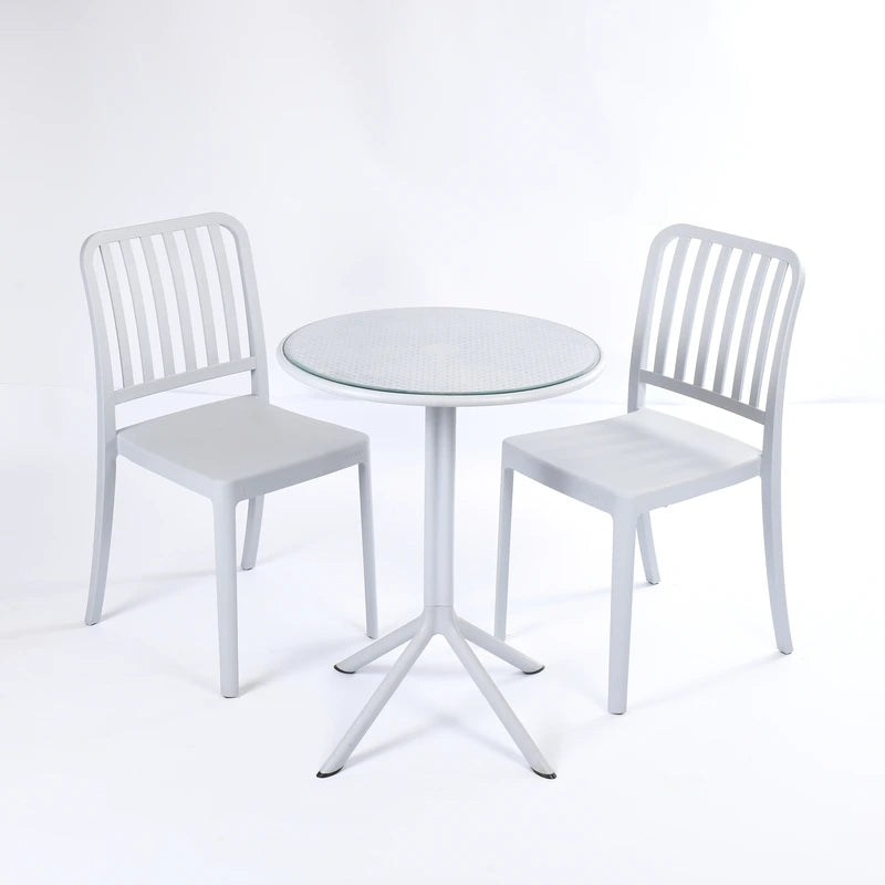 Flexi Chair Set 3 (2 Flexi- Chairs + Dot Round Table 60)