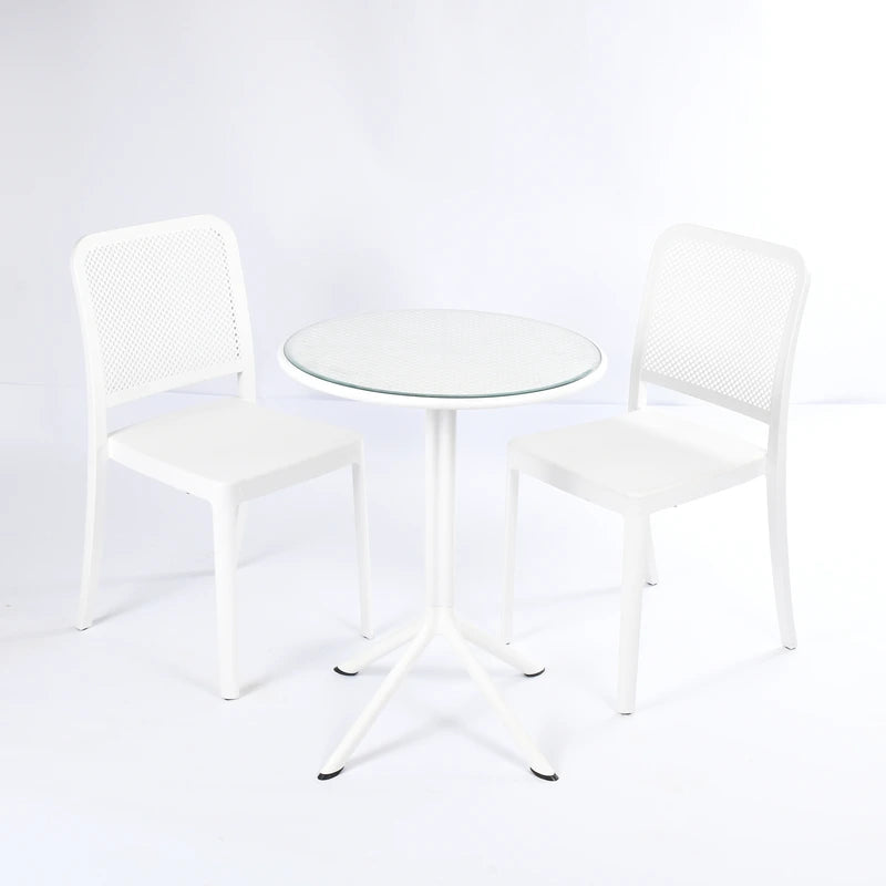 Flexi Chair Set 3 (2 Flexi- Chairs + Dot Round Table 60)