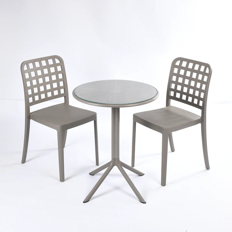 Flexi Chair Set 3 (2 Flexi- Chairs + Dot Round Table 60)