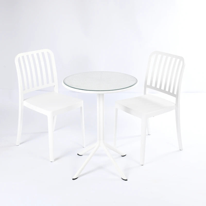 Flexi Chair Set 3 (2 Flexi- Chairs + Dot Round Table 60)