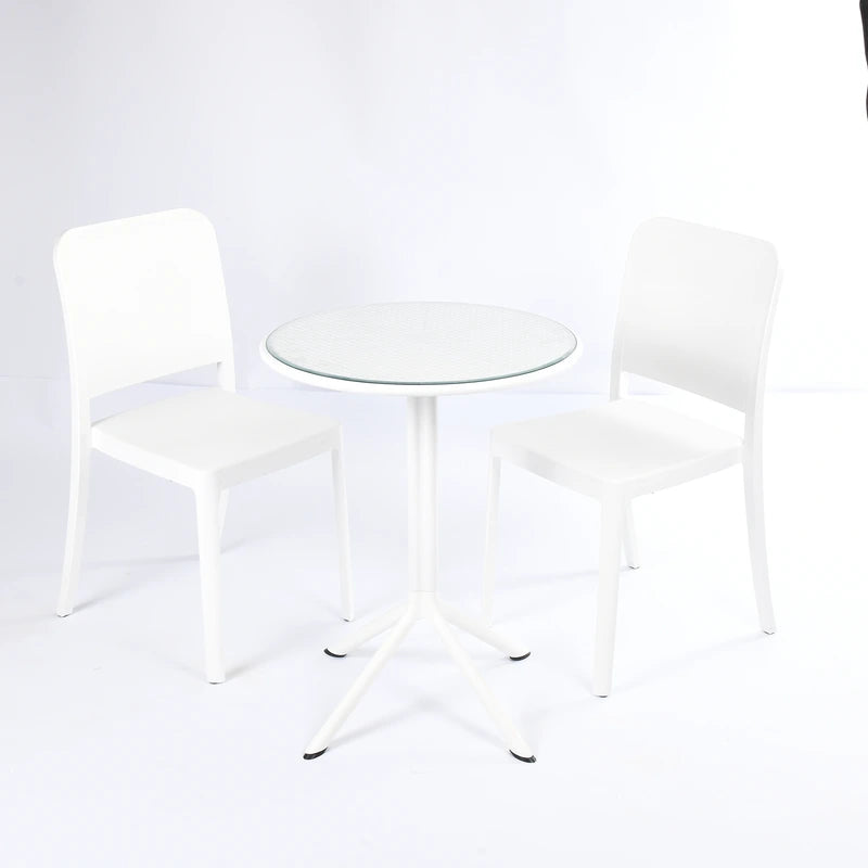 Flexi Chair Set 3 (2 Flexi- Chairs + Dot Round Table 60)