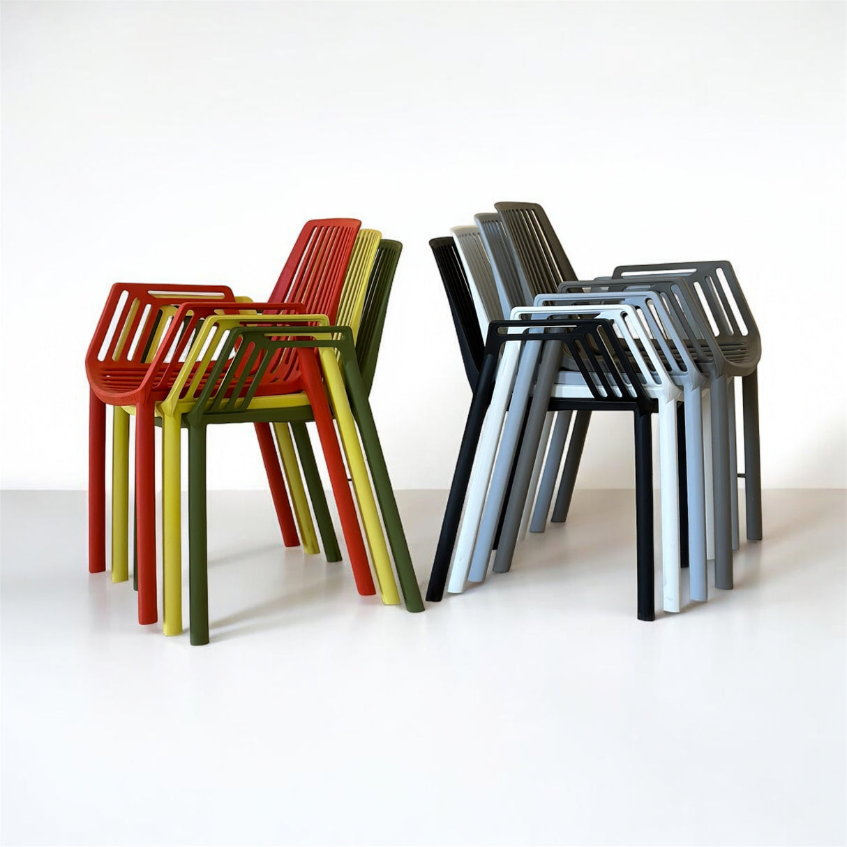 Line Chair for Outdoor Furniture – Comfortable plastic chair designed for patios and gardens