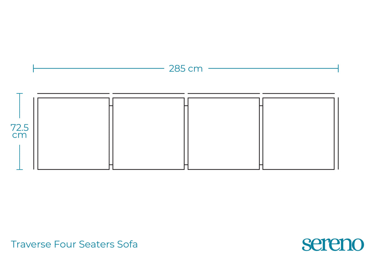 Traverse Four Seaters Sofa โ Dimensions