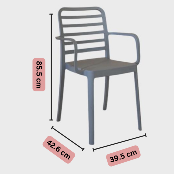 Flexi-H Armchair - Chair Dimensions