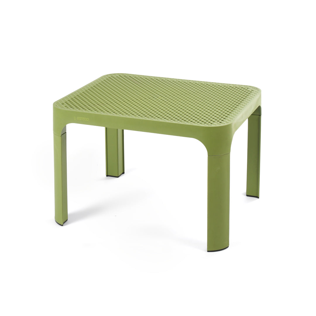 Olive Green Dot Side Table for Outdoor Sets โ Stylish side table for outdoor spaces
