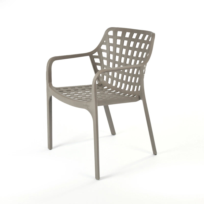 Dark beige OG Chair for Outdoor Furniture – Modern plastic chair for outdoor seating and relaxation