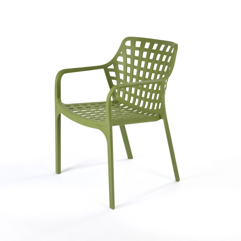 Olive Green OG Chair for Outdoor Furniture – Modern plastic chair for outdoor seating and relaxation