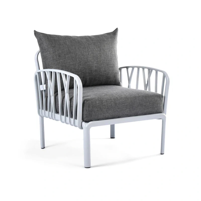 Dark grey cushions, Grey Furniture Traverse Chair โ Stylish & durable outdoor seating