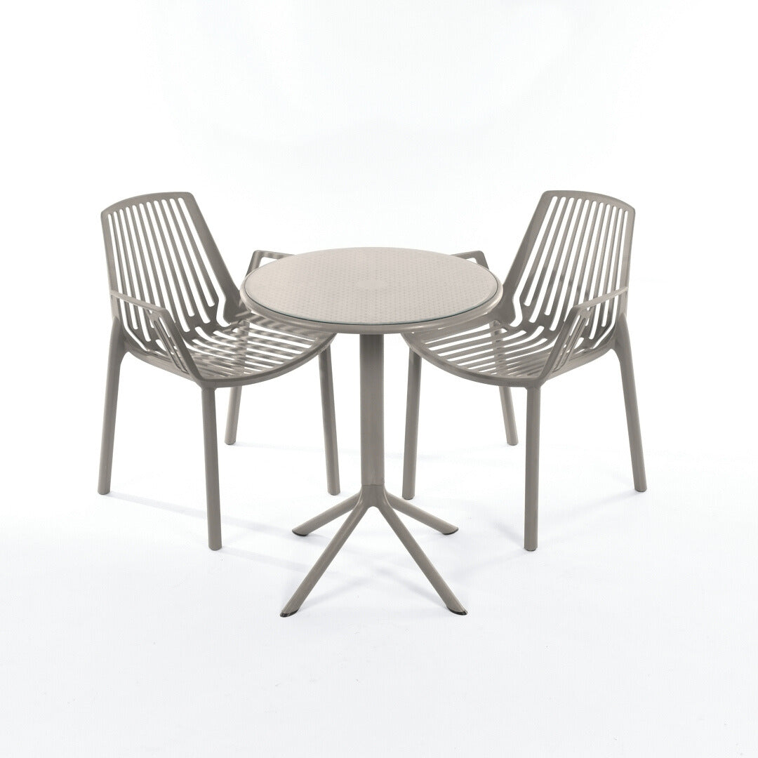 Line Set 4 (2 Line Chairs + 1 Dot round Table 60)