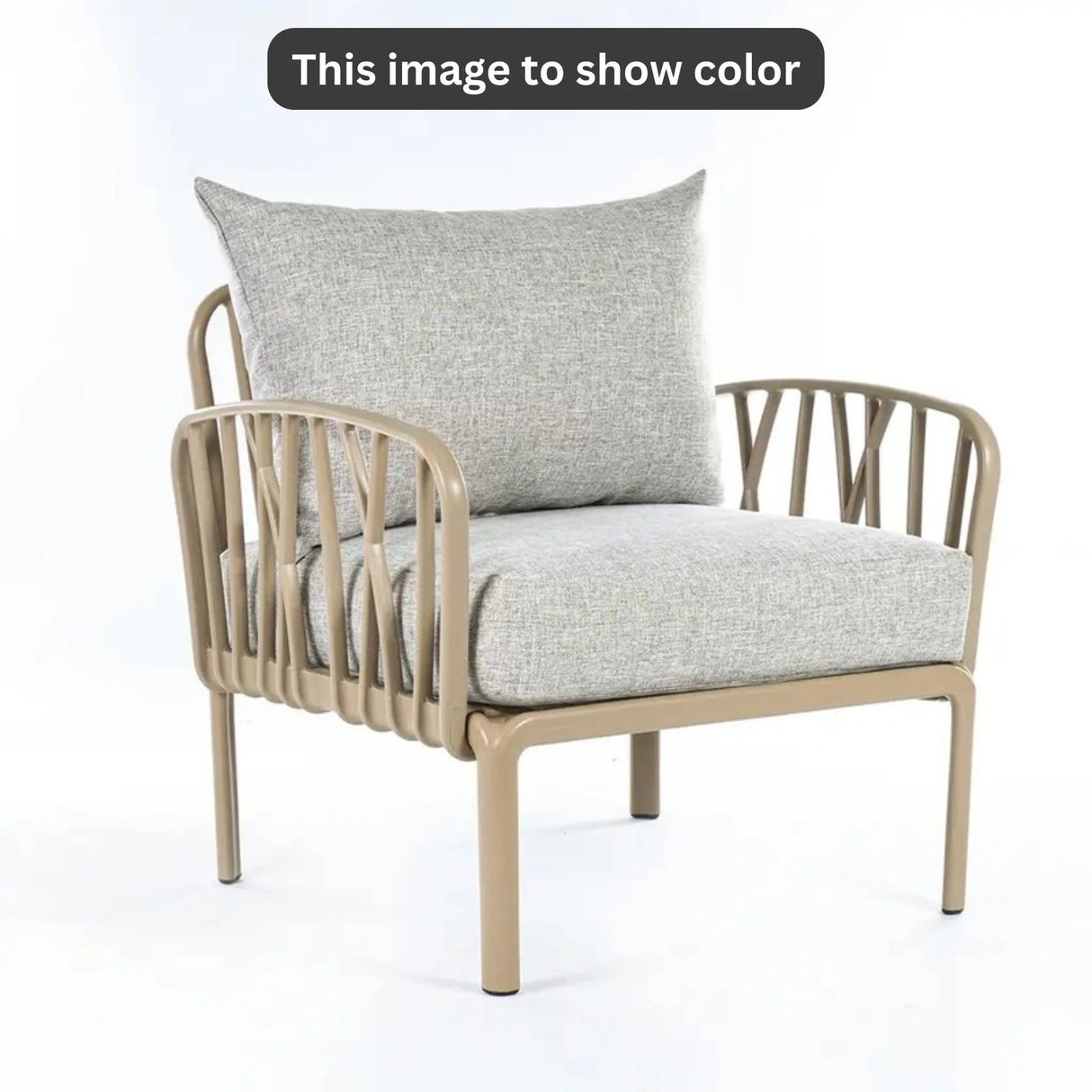 Grey Cushions, Beige Furniture Traverse Chair – Stylish & durable outdoor seating
