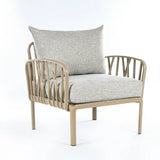 Light grey cushions, Beige Furniture Traverse Chair – Stylish & durable outdoor seating
