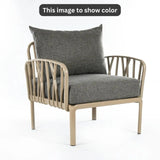 Dark Grey Cushions, Beige Furniture Traverse Chair – Stylish & durable outdoor seating