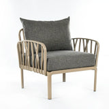 Dark grey cushions, Beige Furniture Traverse Chair – Stylish & durable outdoor seating