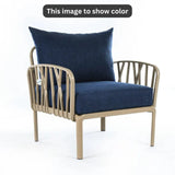 Blue Cushions, Beige Furniture Traverse Chair – Stylish & durable outdoor seating