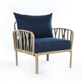 Blue cushions, Beige Furniture Traverse Chair – Stylish & durable outdoor seating