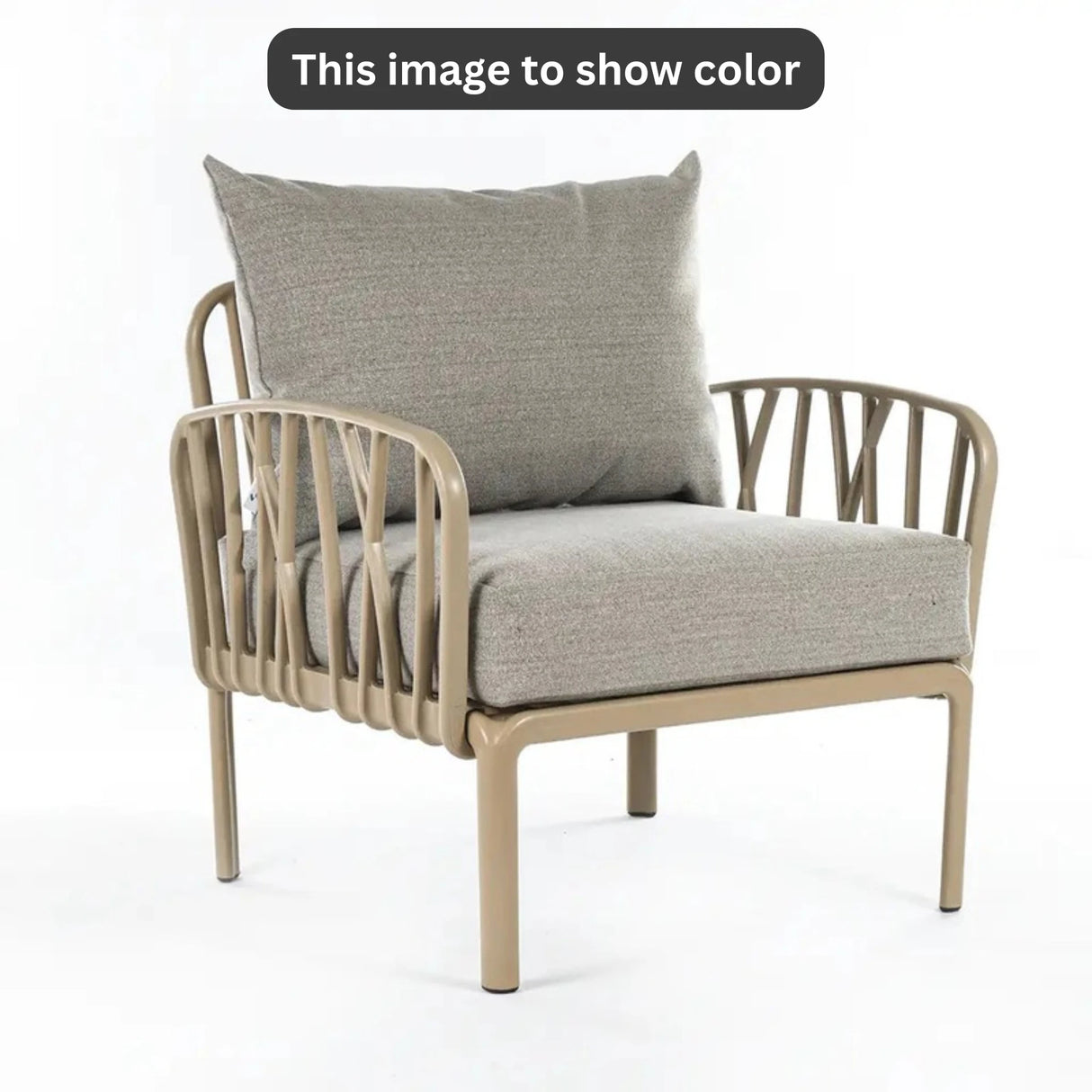 Light Grey Cushions, Beige Furniture Traverse Chair – Stylish & durable outdoor seating