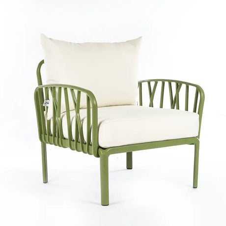 Off white Cushions, Lime green Furniture Traverse Chair – Stylish & durable outdoor seating