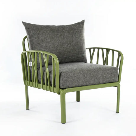 Dark grey Cushions, Lime green Furniture Traverse Chair – Stylish & durable outdoor seating