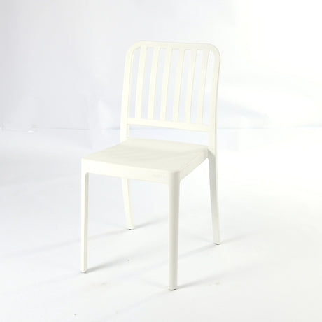 White Flexi-V Chair for Outdoor Furniture – Comfortable plastic chair designed for patios and gardens
