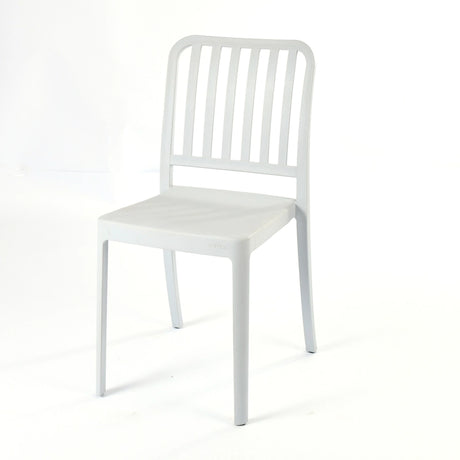 Grey Flexi-V Chair for Outdoor Furniture – Comfortable plastic chair designed for patios and gardens