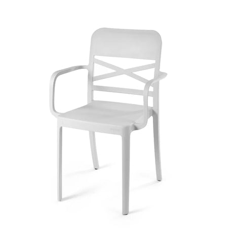 Grey Flexi-X Armchair for Outdoor Furniture – Practical and stylish plastic chair designed for outdoor seating