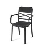 Black Flexi-X Armchair for Outdoor Furniture – Practical and stylish plastic chair designed for outdoor seating
