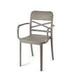 Beige Flexi-X Armchair for Outdoor Furniture – Practical and stylish plastic chair designed for outdoor seating