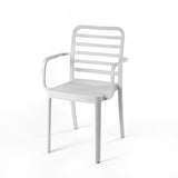Grey Flexi-H Armchair for Outdoor Furniture – Comfortable and practical plastic chair for patios and outdoor areas