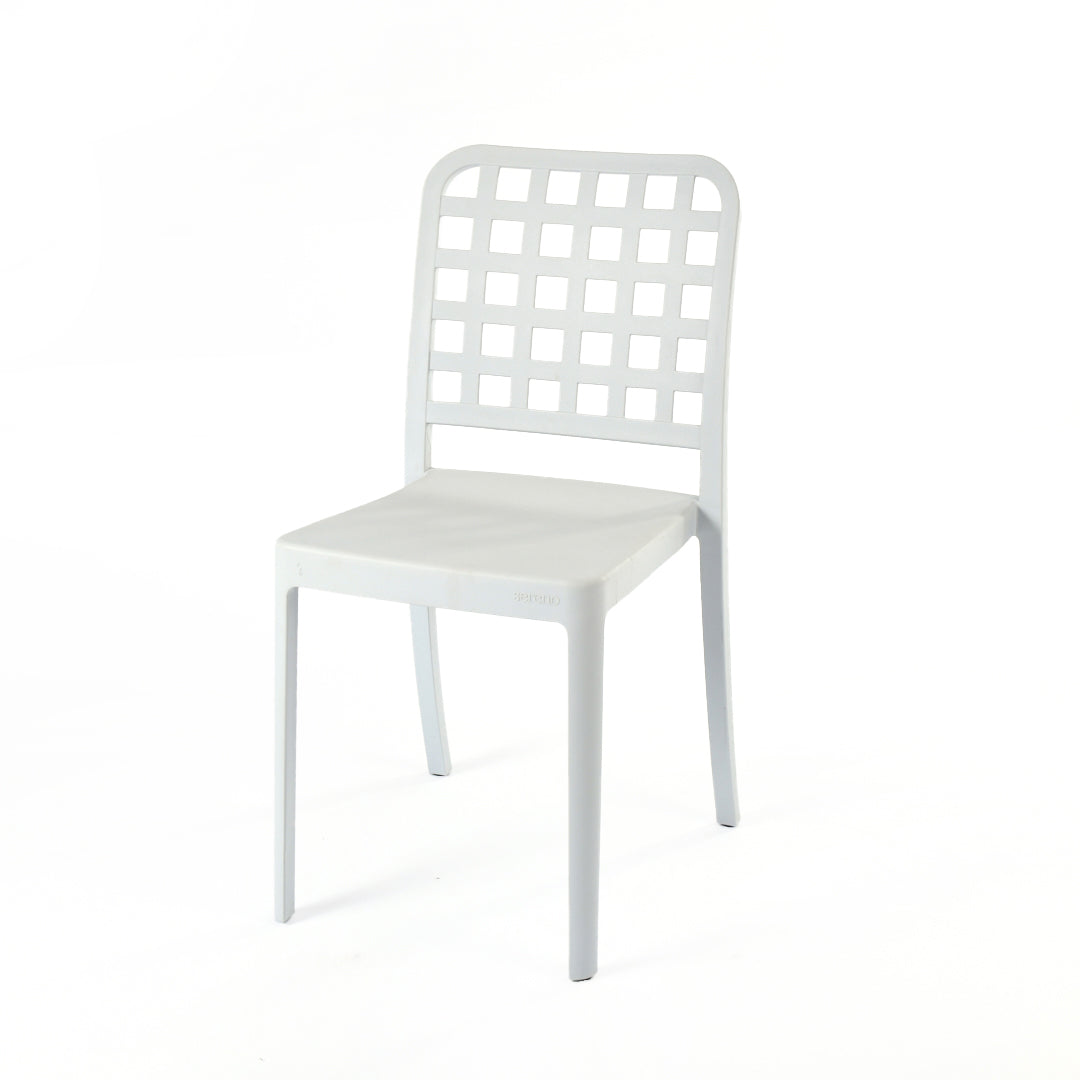 Grey Flexi-Square Chair for Outdoor Furniture – Elegant plastic chair perfect for outdoor furniture sets