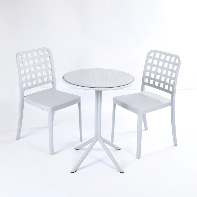 Flexi Chair Set 3 (2 Flexi- Chairs + Dot Round Table 60)