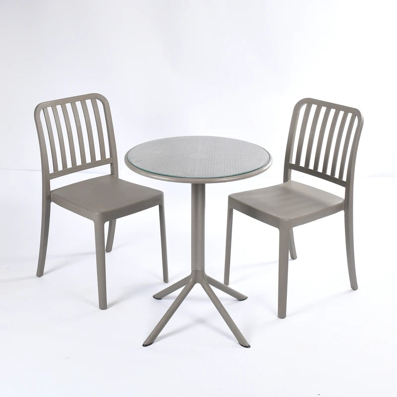 Flexi Chair Set 3 (2 Flexi- Chairs + Dot Round Table 60)