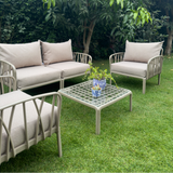 Traverse Set (Two Seaters Sofa + Two Arm Chairs + Table) for Outdoor Furniture – Complete outdoor set with sofa, two armchairs, and a table.