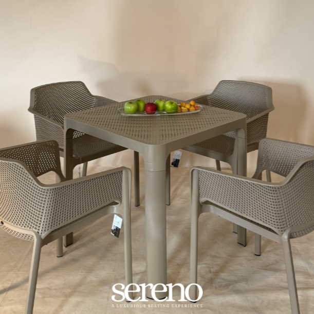 Dark Beige Dot Standard Table for Outdoor Sets – Modern design for outdoor dining