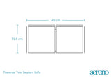 Traverse Two Seaters Sofa - Dimensions