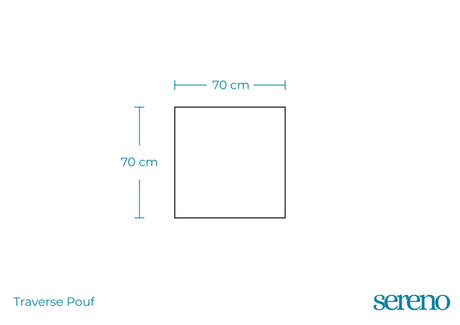 Traverse Pouf - Dimensions