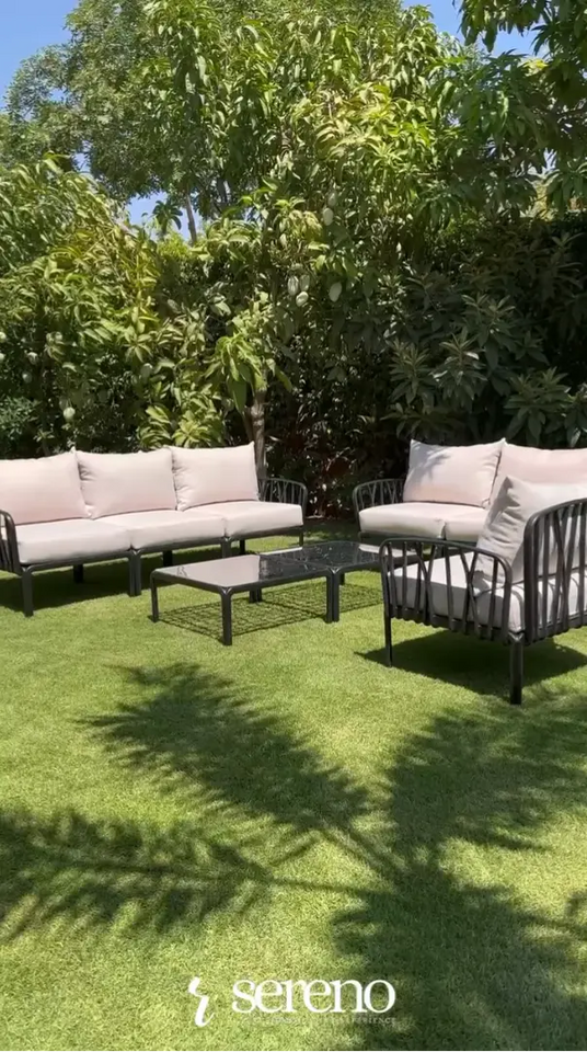 Design your own custom outdoor furniture with Sereno Egypt. Create pieces that perfectly fit your space and style, with durable materials for outdoor use.