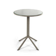 Dot Round Table 60 with Glass – Round dining table with glass top for outdoor use.