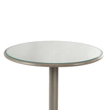 Dot Round Table 60 with Glass – Round dining table with glass top for outdoor use.