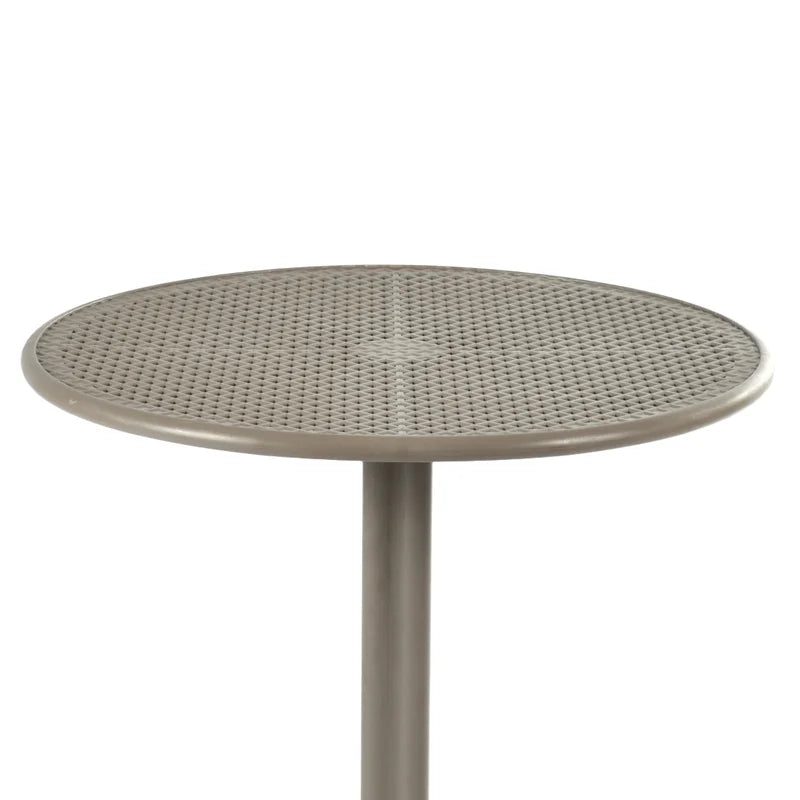 Dot Round Table 60 with Glass – Round dining table with glass top for outdoor use.