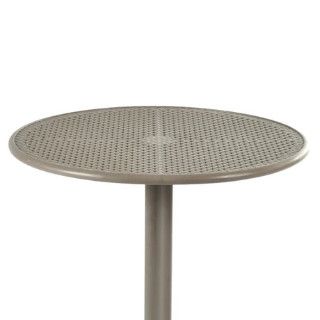 Dot Round Table 60 with Glass – Round dining table with glass top for outdoor use.