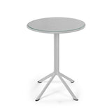 Dot Round Table 60 with Glass – Round dining table with glass top for outdoor use.
