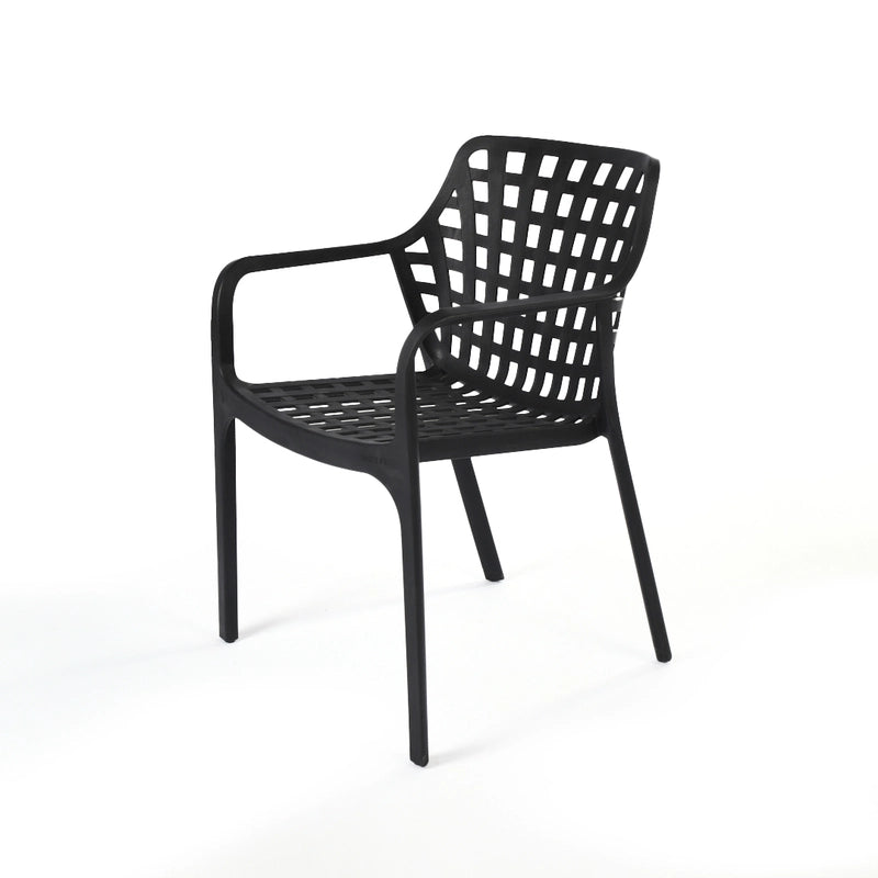 Black OG Chair for Outdoor Furniture – Modern plastic chair for outdoor seating and relaxation