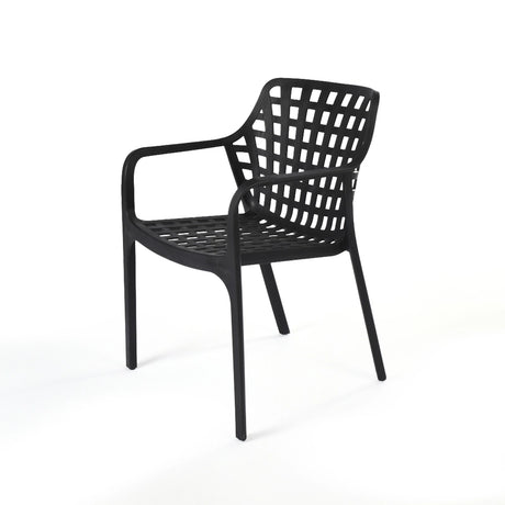 Black OG Chair for Outdoor Furniture – Modern plastic chair for outdoor seating and relaxation