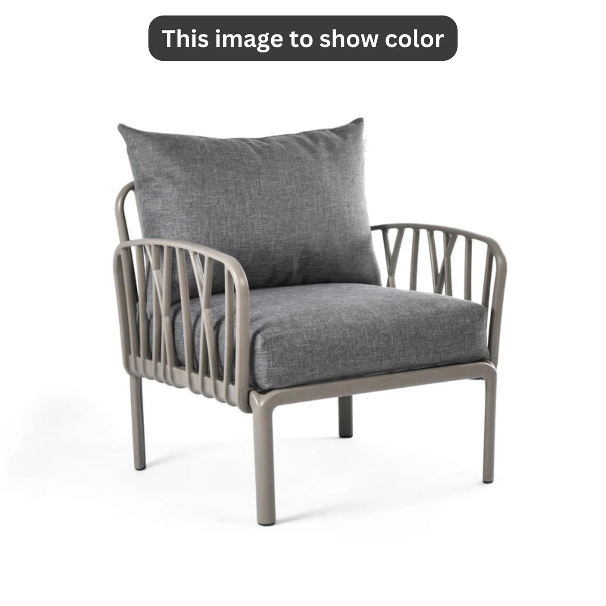 Dark Grey Cushions, Dark Beige Furniture Traverse Chair – Stylish & durable outdoor seating